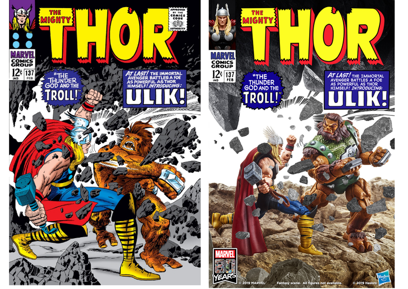 Illustration for article titled Hasbro Recreates Classic Marvel Comic Covers With Toys